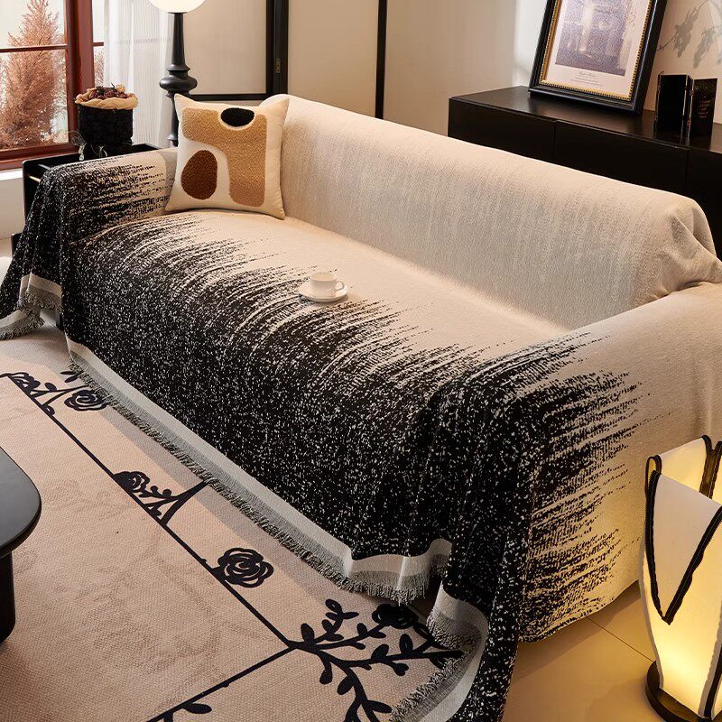 沙发盖布四季通用雪尼尔全包坐垫一片式防滑皮沙发专用沙发套罩巾