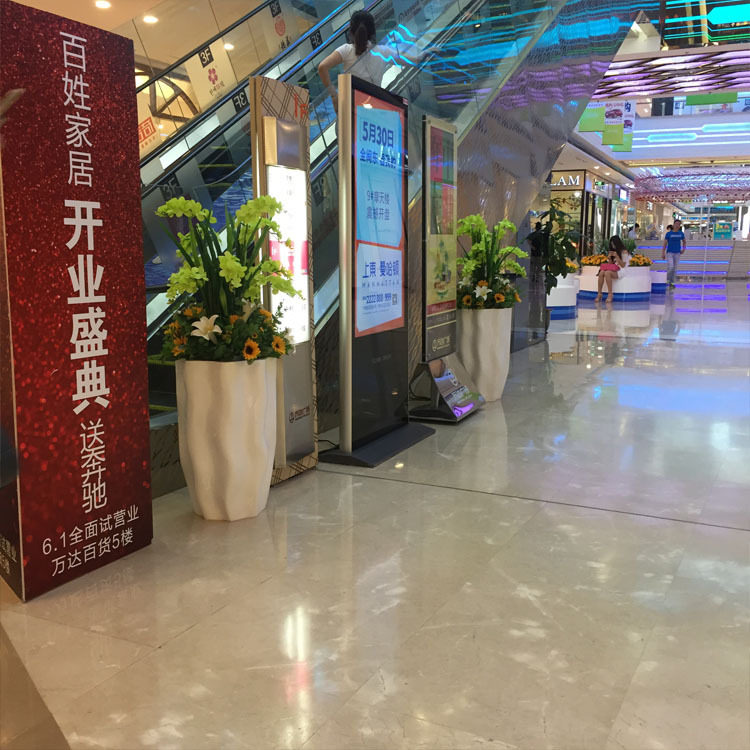 创意玻璃钢异形花盆组合落地摆件