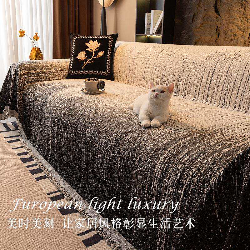 防猫抓沙发盖布四季通用沙发巾一整张全盖套罩防滑坐垫毯沙发垫