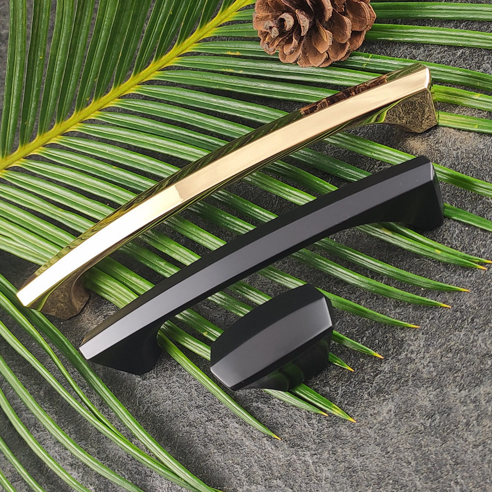 源头工厂直销新款衣柜门现代简约橱柜金色拉手欧式抽屉门把手