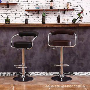 吧台椅子现代简约酒吧高脚凳子家用靠背可升降转椅批发咖啡厅座椅