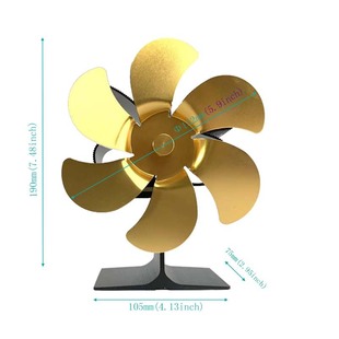 壁炉风扇新款蝴蝶款大工字6叶Φ152热动力风扇生态木壁炉加热炉灶