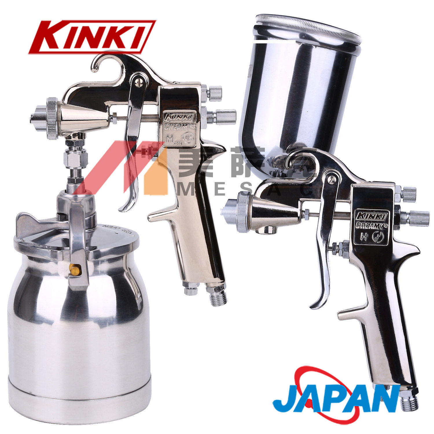 日本KINKI劲力K-5A喷枪日本劲力K-7S喷漆枪上下壶喷油枪修补喷枪