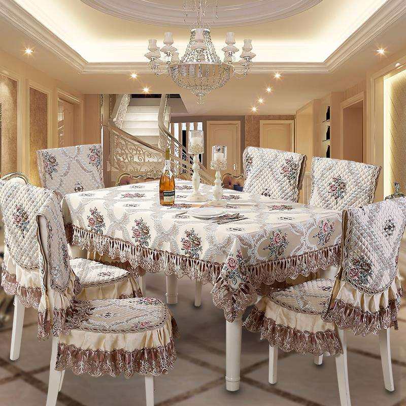 2026新款欧式餐桌布茶几桌布布艺台布椅子套罩椅垫套装轻奢高级感