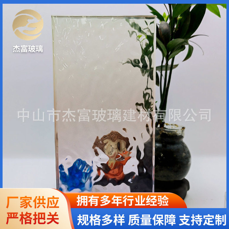 夹胶渐变玻璃酒店宾馆淋浴房隔断艺术彩釉酒店专用彩色面板玻璃