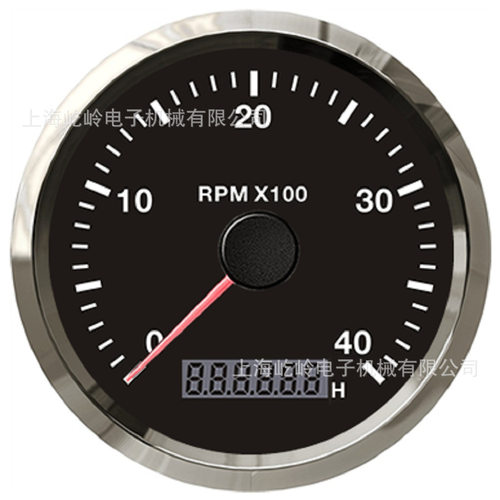 85mm指针转速表4000RPM小时计发动机转速表车船改装带蜂鸣报警