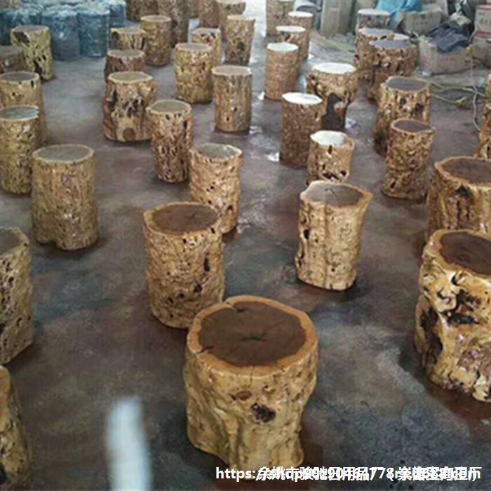 枣木原木树桩根雕艺术家具