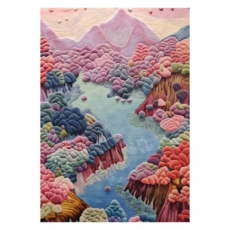 高级肌理客厅装饰画现代艺术防滑可水洗