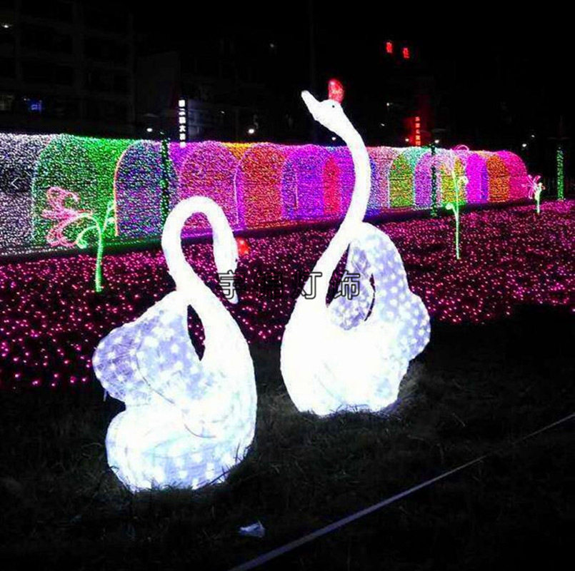 LED造型灯发光天鹅动物造型户景观草坪装饰灯光节公园灯