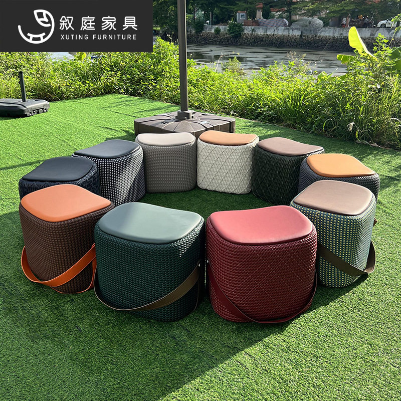 意式实木马鞍换鞋凳设计师款