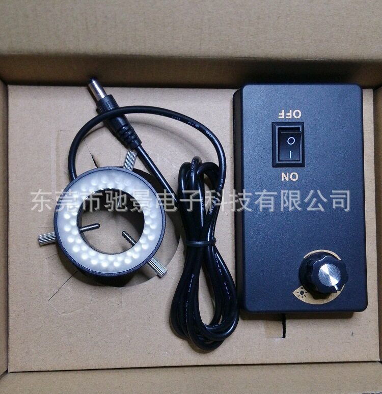 CCD工业相机视觉金属30mm内径环形可调LED光源单筒显微镜视频光源