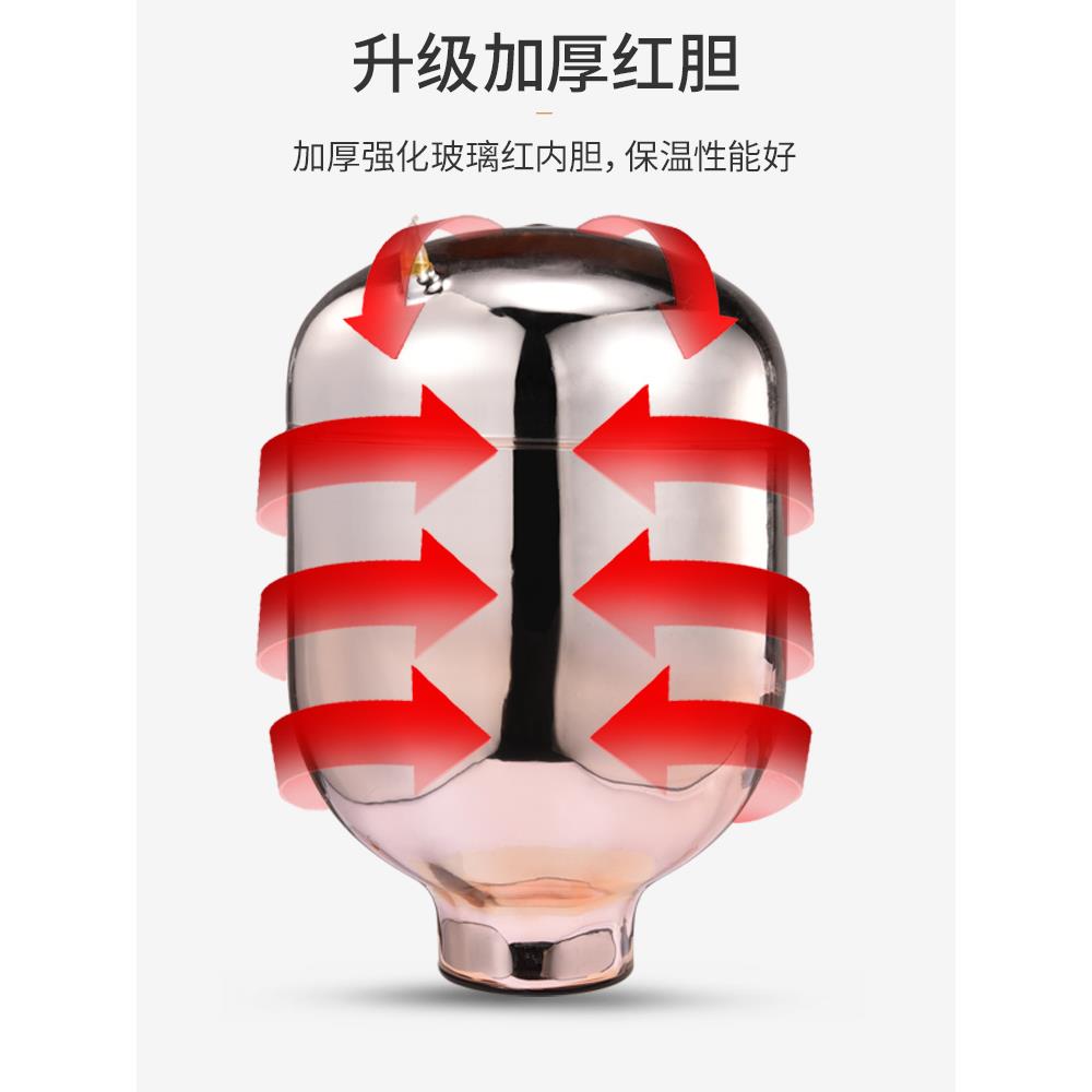 86N气压壶玻璃镀铜红胆2.2升2.5升3升家用暖壶热水瓶保温壶内胆其