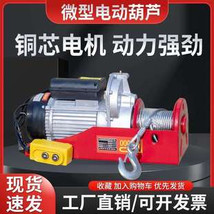 修升降机 微型电动葫芦220v小型吊机微电家用起重小型提升机建筑装
