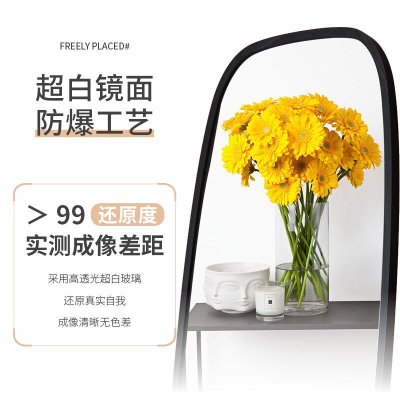 速发可调落节木框原地镜居家用卧室试穿衣镜拍照镜包邮厂家直