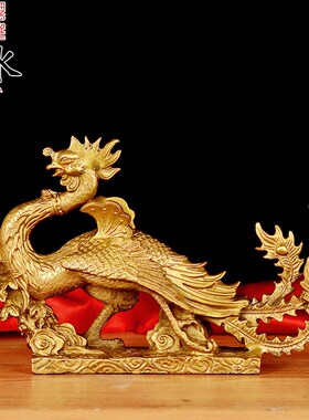 速发婚   铜美凰摆件招财凤满婚姻结阁礼品家居装吉祥饰品