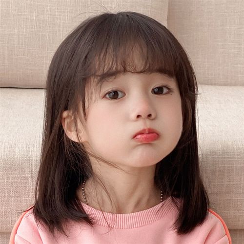 速发假发童波波头可爱短全甜美发型短直发然头蓬松自孩发头套