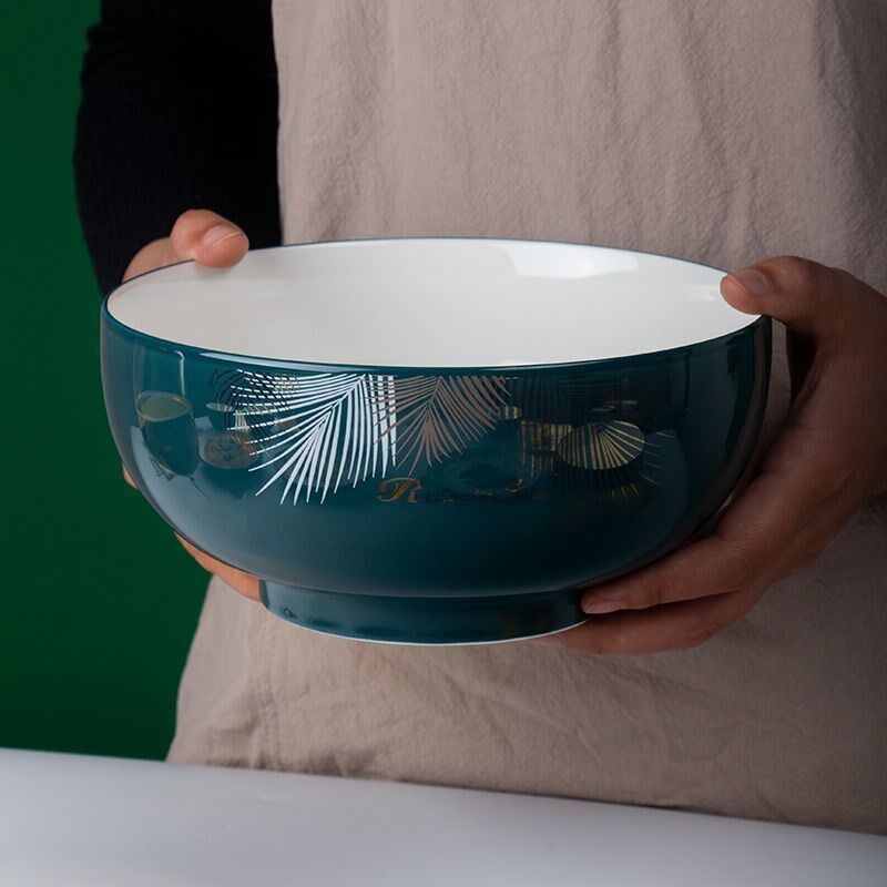速发碗用大碗可微炖炉面碗大号波菜碗餐具大碗欧式大汤家陶瓷罗加