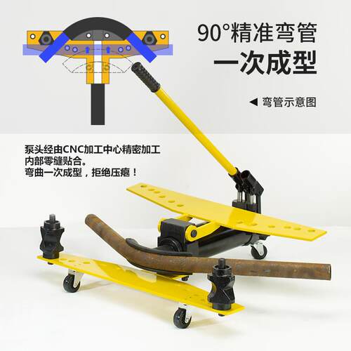 现货速发SWG-124液压弯管器电动弯管器手动折弯机钢管镀锌管折弯