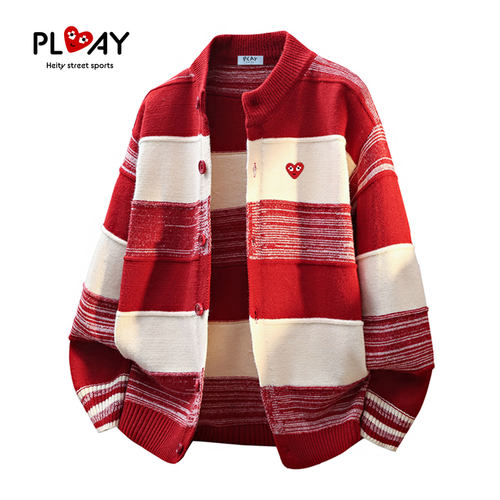 PLAYHEITY秋冬情侣休闲针织开衫