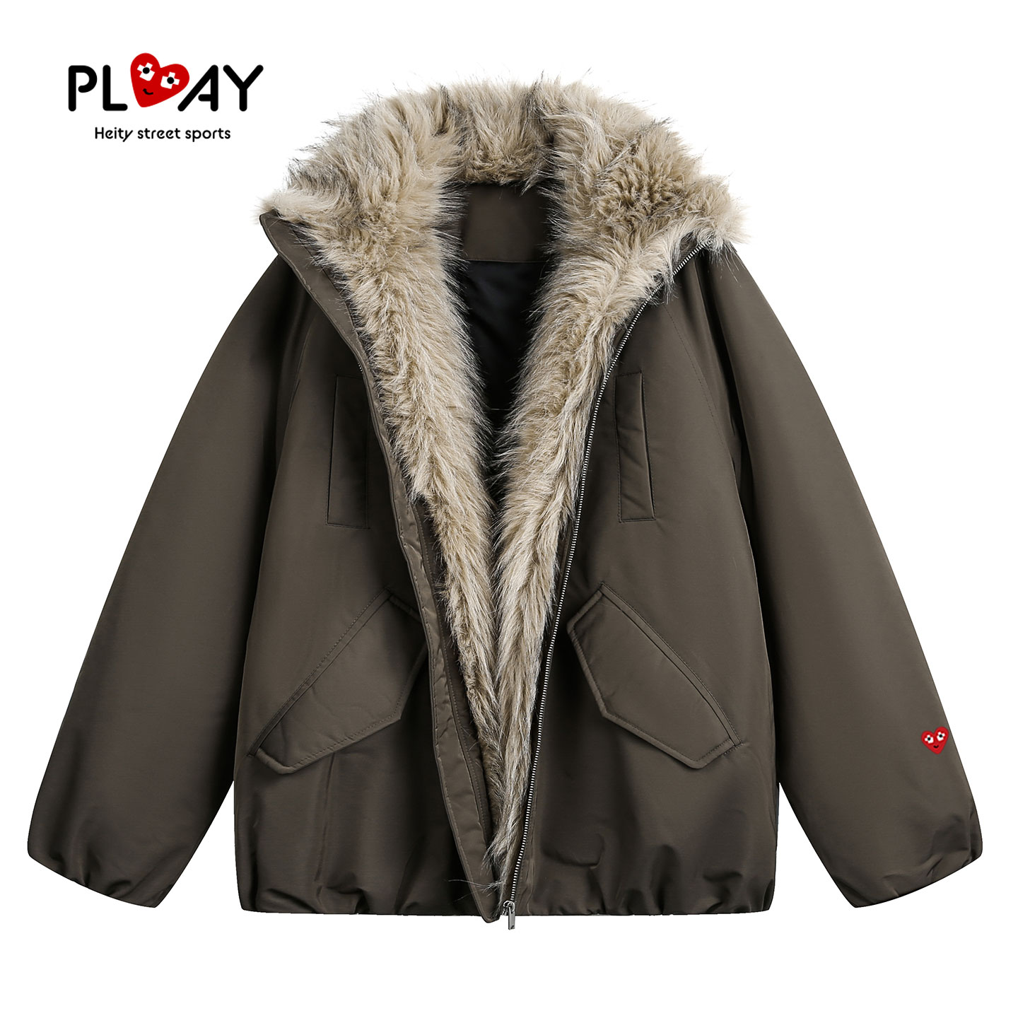 PLAYHEITY冬季情侣款百搭棉衣