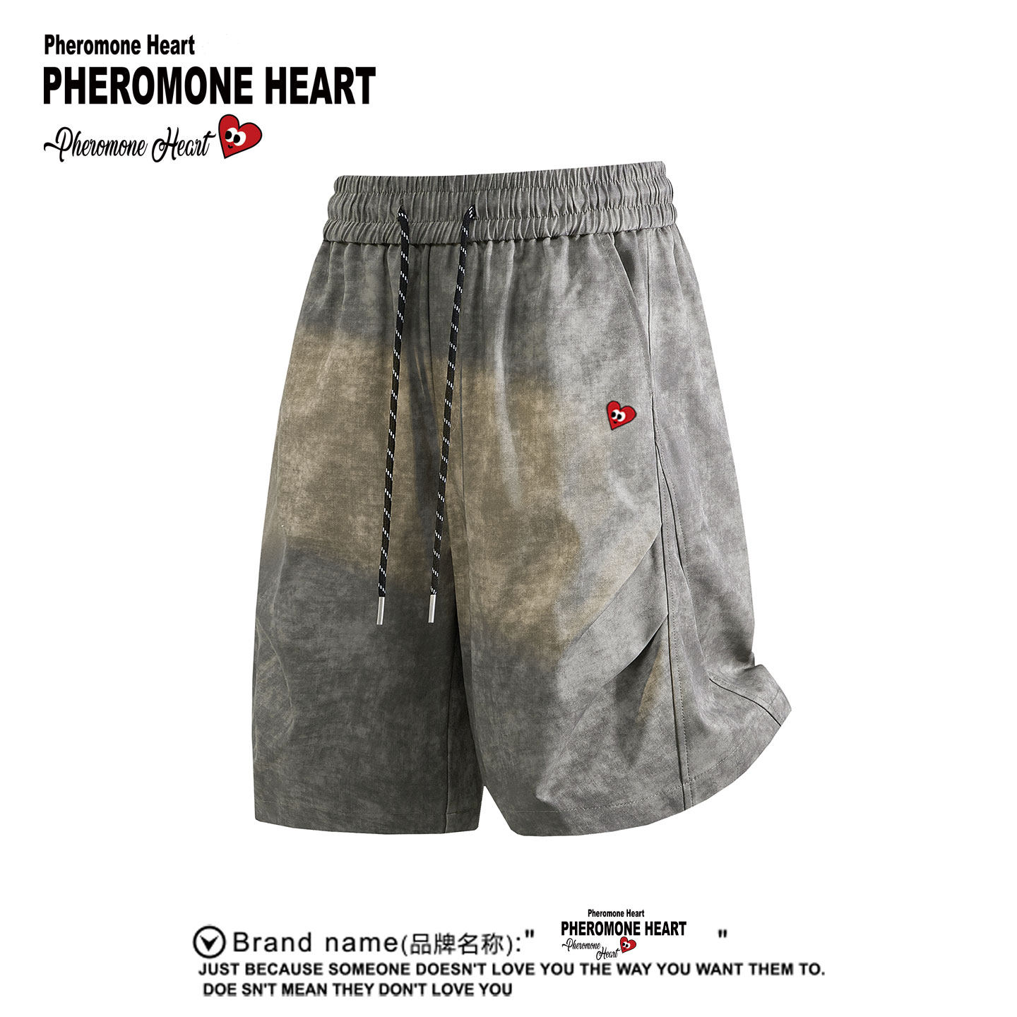 PLAY HEITY 官方潮牌夏季休闲美式短裤男女款宽松轻薄运动五分裤