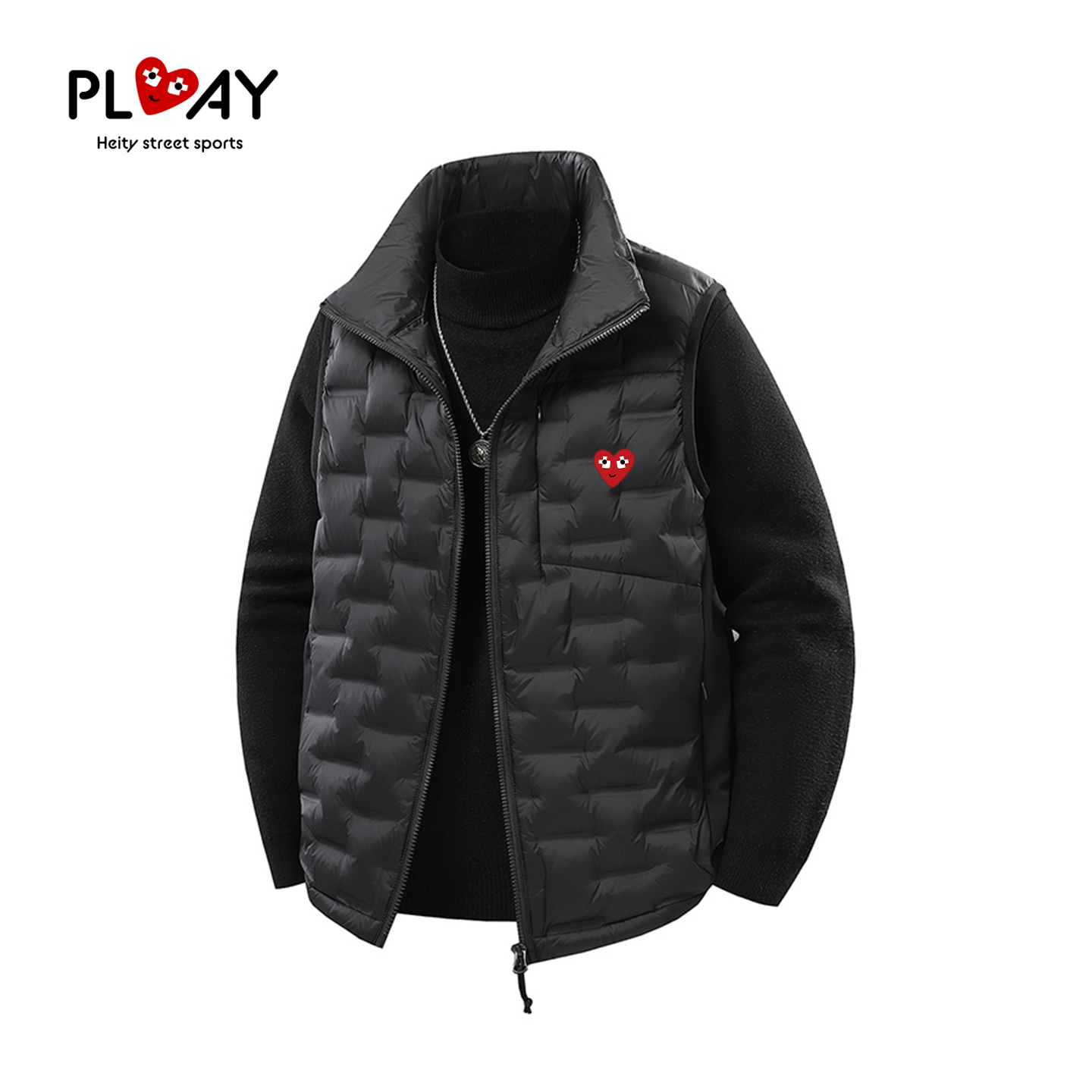 PLAYHEITY冬季情侣款休闲羽绒服