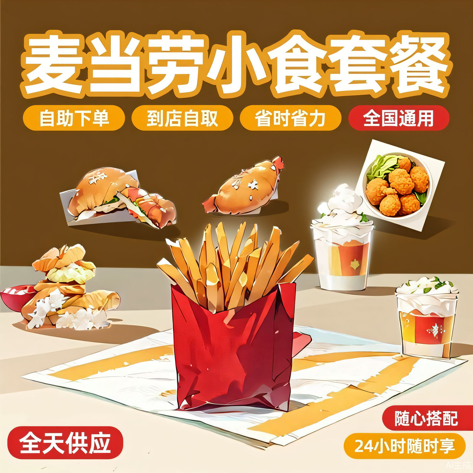 【详情页领大额补贴】麦当劳代下单O麦套餐板烧麦辣安格斯中薯条