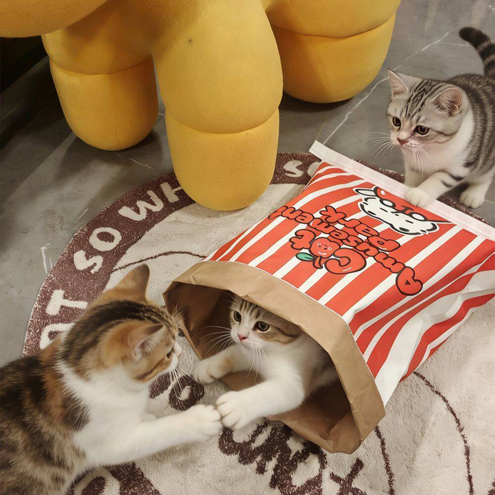 猫咪玩具解闷可爱宠物猫狗牛皮纸袋大号特猫窝袋减压逗猫逗狗