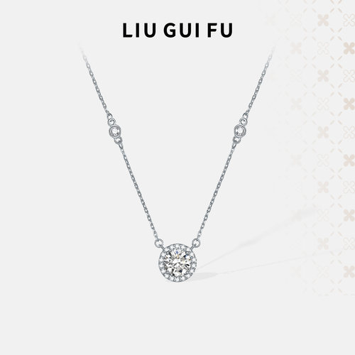 六桂福星点项链925纯银女链坠