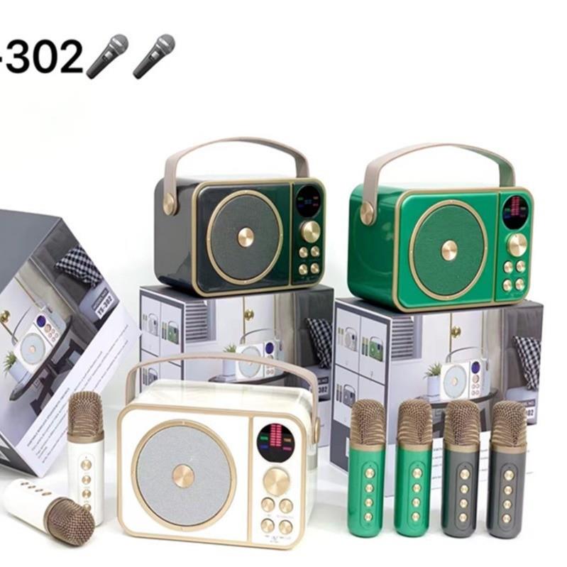 YS-302SU.YOSD原厂现货双无线手持麦带提手灯效户外K歌音箱