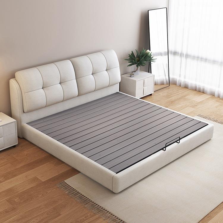 2025新款皮床主卧室现代简约大气1米8双人1米5实木储物大床