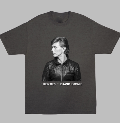David bowie heroes大卫鲍伊复古摇滚音乐文艺短袖圆领T恤shirt