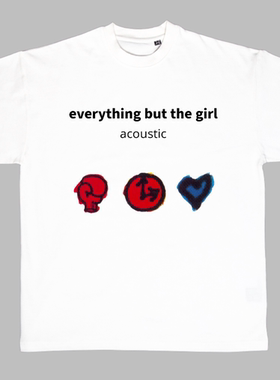 二人结他清新组合Everything but the girl t恤shirt