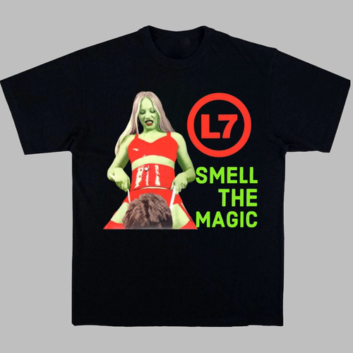 grunge 女性结他组合 L7  smell the magic 恤 t-shirt nirvana
