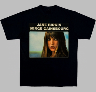 Jane birkin t恤shirt法国女歌手 Brigitte Bardot 法式浪漫情怀