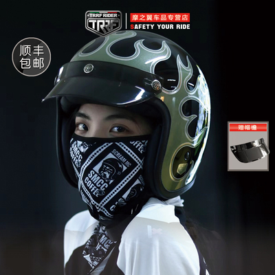 TRRF半盔男女四季碳纤维