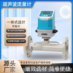 超声波流量计 厂家现货污水海水单一液体冷热量表无压力损失一体式