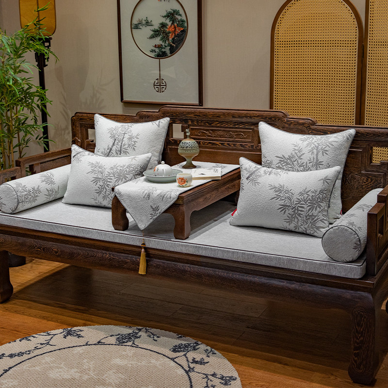 新品红木家具沙i发坐垫罗汉床垫子定制圈椅垫加厚防滑实木新中式