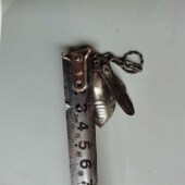 旧物件车载钥匙扣古玩杂项摆 知了铜挂件 极速秋蝉c挂件 民国铜器