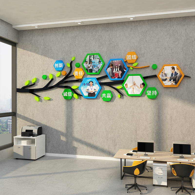 极速团队员工风采荣誉展r示照片墙面装饰贴公司企业文化办公室背