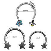 Butterfly Surgical Nose Hoop 极速1pc RingS Piercing Septum