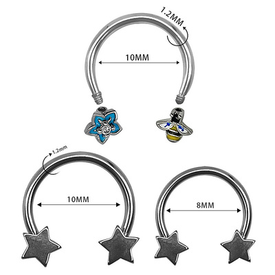 极速1pc Butterfly Nose Piercing Hoop Septum RingS Surgical S