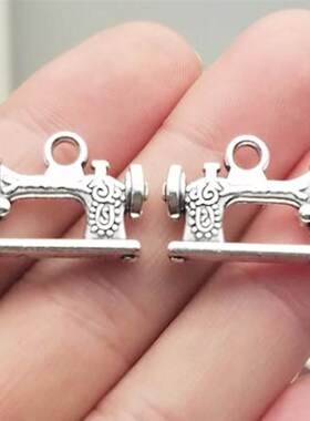 极速DIY饰品配件,18x14mm古银缝纫P机吊坠,6元20个