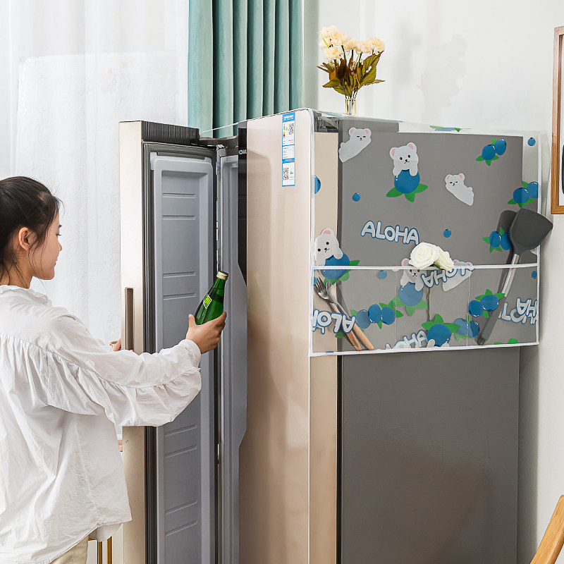 极速冰箱防尘盖布可收p纳专用罩收纳挂袋单开门双开门防灰清新置