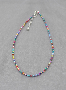 极速Simpcle Beads Necklace String Colorful Handmade Jewelry