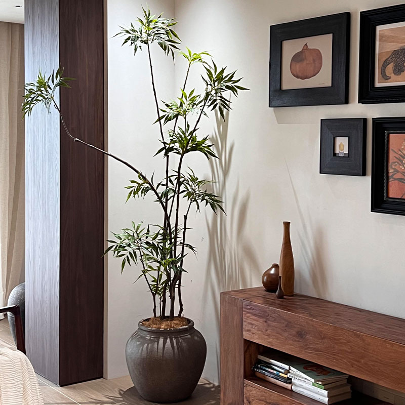 极速仿真十大功劳高端轻奢假树室内D客厅装饰摆件落地造景仿生绿