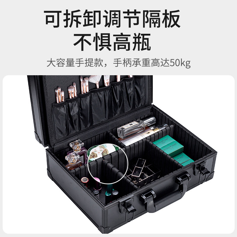 极速多功能带灯镜子o化妆箱专业跟妆师手提便携纹绣多层大容量工