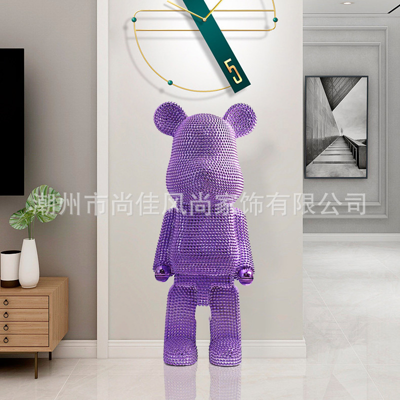 极速网红酒店别墅k装饰卡通城市雕塑1.2米暴力熊储钱罐客厅落地大