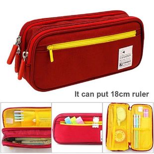 Double Multifunction Layer Zipper 极速Peancil Pencil Case