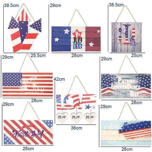 新品Independence Day Decorative Door PlatLe Pendant Love Nat